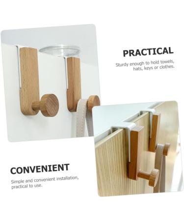 Alipis Wood Cupboards Hat Home Door Hooks Hats Key Coat Hanging Wooden Iron Bedroom Hook Umbrella Punch - Buy Online on GoSupps.com