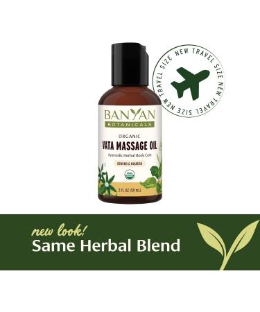 Banyan Botanicals Vata Massage Oil Organic Herbal Massage Oil for Calm & Relaxation Ayurvedic Oil with Organic Ashwagandha  - 2 Oz - Buy Online on GoSupps.com