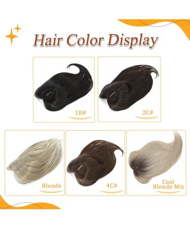 14 Inch Hair Topper for Women with Big Base - Soft Hair Extensions for Thinning Hair - Clip in Hairpiece for Hair Loss - 4C Shade - Buy Online on GoSupps.com