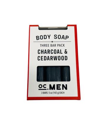 Soap Bar Set - Charcoal and Cedarwood - 3 Pack