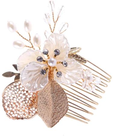 Didiseaon 1pc Bridal Comb Hair Combs for Women Headwear for Women Crystal Hair Comb Gold Hair Comb Bridal Hair Comb Wedding Hair Comb Crystal Headpiece Tiara Bride Leaf Accessories - Buy Online on GoSupps.com