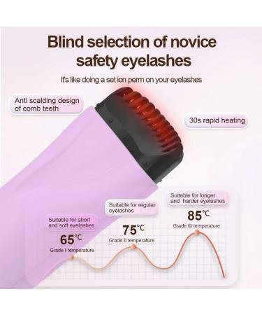 Heated Eyelash Curler Electric Lash Curler USB Rechargeable Eyelash Curler with 3 Temperature Settings Color Changing Silicone Pad 10s Quick Heat and Long-Lasting (Purple) - Buy Online on GoSupps.com