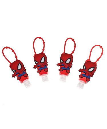 Hand Sanitizer Holder Keychain Cute hand sanitizer holder for Kids 1 oz Cute empty hand sanitizer bottles (4 Pcs)