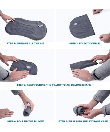 SUNYAO Ultralight Inflatable Camping Pillows - 2 Pack, Compact & Comfortable Neck/Lumbar Support for Camping, Backpacking & Hiking - Peacock Blue - Buy Online on GoSupps.com
