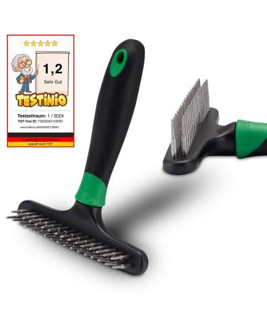 FINOPET DEFAGING STRECHEN Harkenkamm as a handle of fur for dogs and cats dog brush/cat brush dog comb/cat kamm for debris and removal of the undercoat dog jar fur brush - Buy Online on GoSupps.com