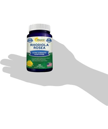 Rhodiola Rosea 1000mg Supplement - 180 Vegan Capsules for Energy, Brain Function & Stress Relief - Max Strength Rhodiola Root Extract Pills - Golden Root Herb Powder for Men & Women - Buy Online on GoSupps.com