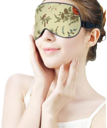 Birds and Branches Sleep Mask - Adjustable Eye Cover for Sleeping and Travel - Blocks Light for Men and Women - Buy Online on GoSupps.com