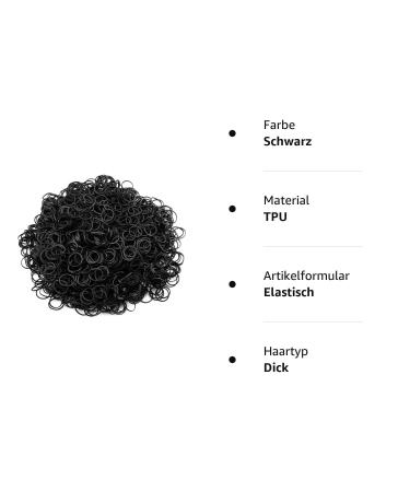 1000 Black Mini Elastic Hair Ties - Perfect for Kids Braids & Weddings | eCommerce International Shipping - Buy Online on GoSupps.com