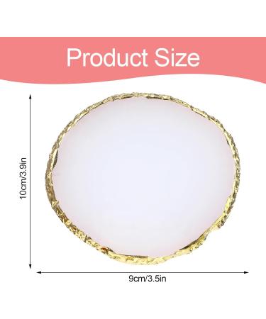 Resin Nail Art Palette - Gilded Edge Color Mixing Tray for DIY Nail Gel & Polish Display | Premium Nail Art Supplies - Buy Online on GoSupps.com