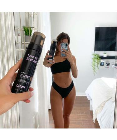 b.tan Violet Self Tanner Mousse Bundle | Love At First Tan - Best 1 Hour Express Sunless Tanning Foam Cancels Orange Tones Dark Bronzing Glow No Fake Tan Smell Face & Body 6.7 Fl Oz Pack of 2 love at first tan - 2 Pack - Buy Online on GoSupps.com