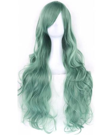ColorfulPanda Long Curly Wavy Light Green Lolita Style Anime Wig for Women - Cosplay Party Costume Wig - Buy Online on GoSupps.com