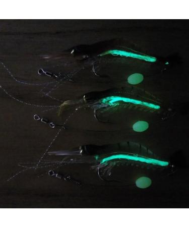 Goture Soft Shrimp Lures Fishing Saltwater Luminous Shrimp Bait