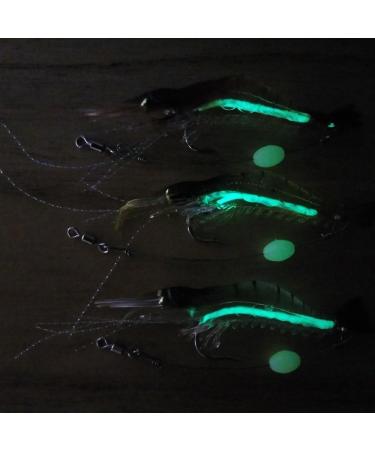 Goture Soft Shrimp Lures Fishing Bait Set - 12 Piece Luminous Shrimp Lures for Trout, Bass, Salmon, Crappie - Sharp Hooks for Saltwater & Freshwater Fishing - Buy Online on GoSupps.com