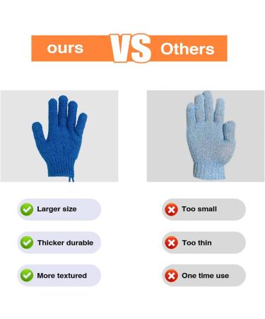 Exfoliating Bath Gloves for Shower Spa Massage - Dead Skin Exfoliation (1 Pair) - Buy Online on GoSupps.com
