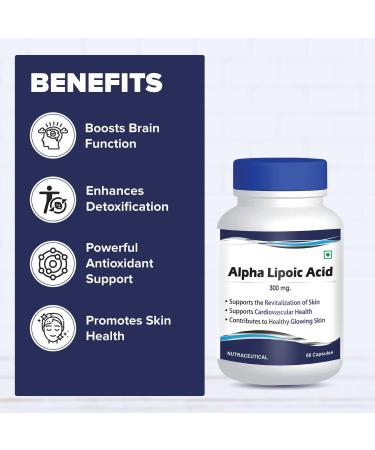 Alpha Lipoic Acid 300mg Capsules | ALA Supplement | Antioxidant Support for Energy & Overall Health | 60 Capsules - Buy Online on GoSupps.com