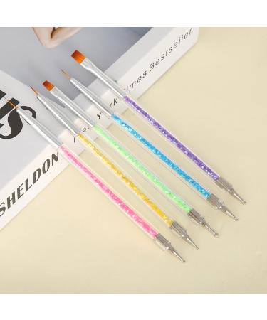 DUXMUZZ Double Ended Nail Art Brushes 5PCS Set - Nail Dotting & Liner Pens for Manicure & Nail Art Designs - Buy Online on GoSupps.com