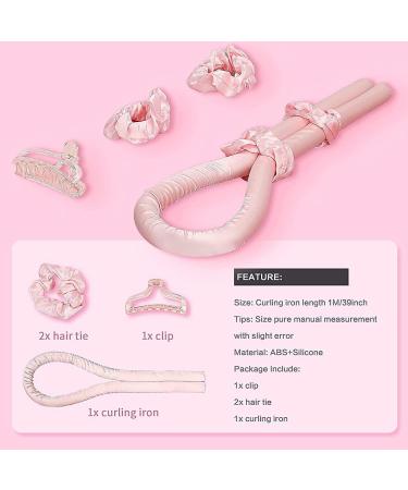Silk Ribbon Heatless Curling Hair Rollers - Pink | Foam Sleeping Curler Set for Long & Medium Hair - DIY Wave Hairstyling Tools - Buy Online on GoSupps.com