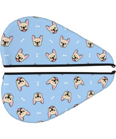 Hair Towel Wrap - Quick Drying Towel Turban for Effortless Style | Cute French Bulldog Design - Buy Online on GoSupps.com