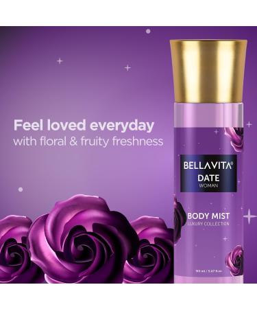 Bell Vita Luxury Date Women Body Spray Mist Perfume for Refreshing Floral & Vanilla Long Lasting Fragrance with Pink Pepper and Red Fruits 150 ml - Buy Online on GoSupps.com