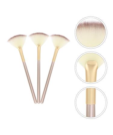 FRCOLOR 3pcs Esthetician Supplies: DIY Bronzer Fan & Multi-Function Highlighter Brush Set for Travel - Perfect for Makeup & Contouring - Buy Online on GoSupps.com