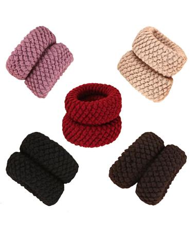 Niaciswe 20-Piece Thick Cotton Ponytail Holders | Seamless Hair Ties for Women | Durable Rubber Hair Ties for All Hair Types - Buy Online on GoSupps.com