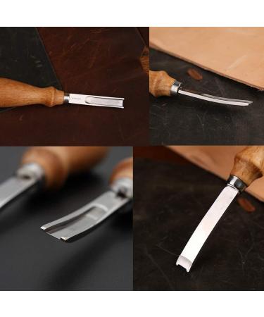XILEWHZF Leather Edge Skiving Beveler Tool Set - Wide Mouth Leathercraft Trimmer with Wooden Handle (4mm, 6mm, 8mm) - Buy Online on GoSupps.com