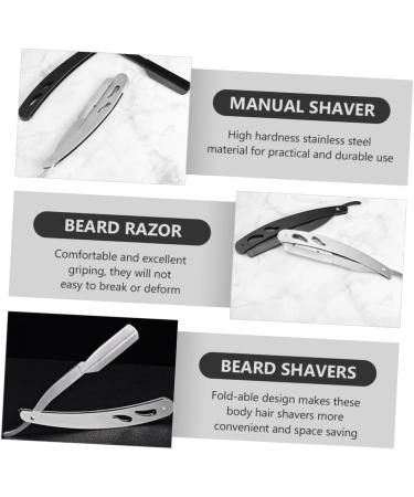 Seaesfoufu Vintage Razor Halter - Foldable Stainless Steel Razor for Men | Rust-Free Hair Clipping Tool - Buy Online on GoSupps.com
