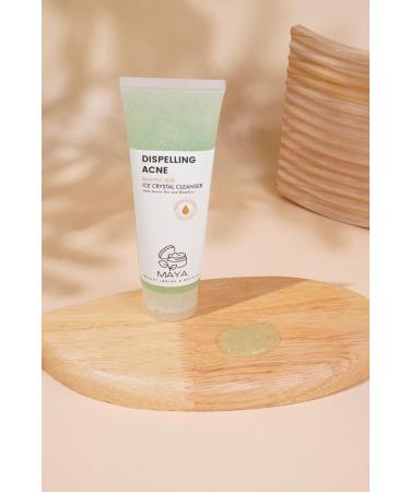 MAYA Ice Crystal Salicylic Acid Cleanser 2% BHA Acne Face Wash with Green Tea and Bamboo Exfoliating Ice Scrub Removes Dead Skin & Clears Pores 120 g - Buy Online on GoSupps.com
