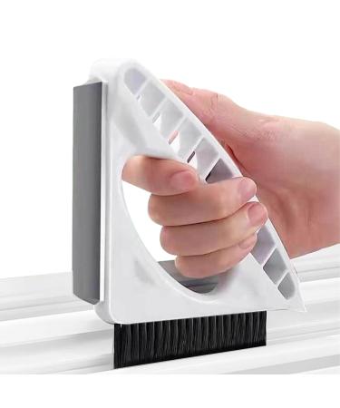 Window Cleaner Tool - Window Track Cleaner Multifunctional Window Sill Cleaner Tool and Cleaning Brush Set with Simple White Look Tosier