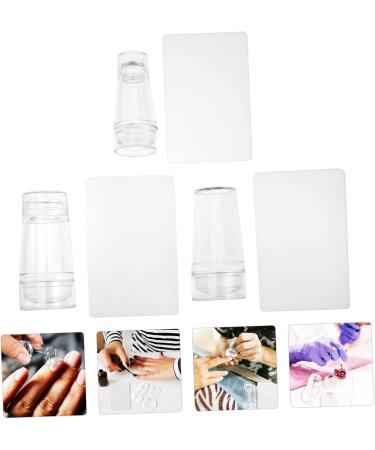 POPETPOP 2 Sets Nail Grooming Kit Salon Supplies Nails Gel Kit Beauty Supplies Nail Tool Nail Art Tools Silicone Manicure Printing Plates Handle Women's Fully Transparent Acrylic - Buy Online on GoSupps.com