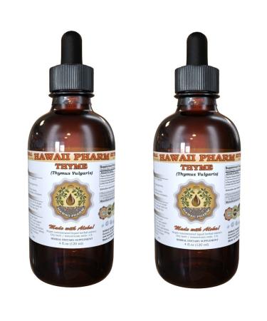 Hawaii Pharm Thyme (Thymus vulgaris) Liquid Extract 2x4 fl.oz 4 Fl Oz (Pack of 2)