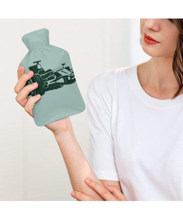 Hot Water Bottle with Lid - Racing Car Design for Pain Relief Cramps & Foot Warmer | Rubber Hot Water Bag for Hot and Cold Therapy - Buy Online on GoSupps.com