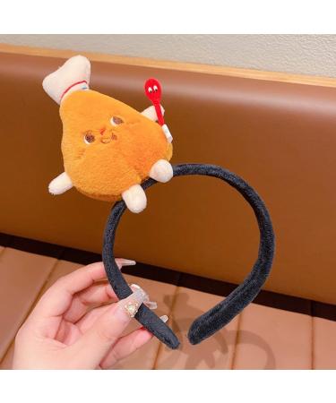 hgnxa Cute Stuffed Chicken Leg Shape Hair Hoop Women Spa Wash Face Makeup Headband for Photoshoots Halloween Hair Accessories French Fries Headban - Buy Online on GoSupps.com