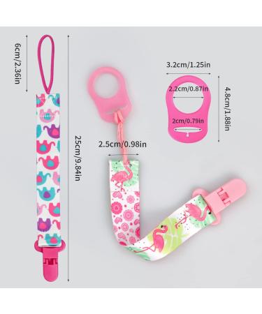Suofuoleef Baby Pacifier Band Set - 4 Pack Pink Pacifier Clips & Adapters for Newborns | Perfect Baptism Gift - Buy Online on GoSupps.com