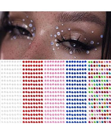  IDOTSEZU Eyeshadow Stickers 4 mm Diamond Tattoo Sticker Eyes Face Makeup Self Adhesive Rhinestone Festival DIY Crystal Gems Nail Decoration Acrylic Stickers Instant Shadow - Buy Online on GoSupps.com