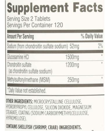 365 by Whole Foods Market Glucosamine Chondroitin X Strength MSM 240 Tablets - Joint Support Supplement - Buy Online on GoSupps.com