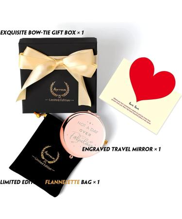 Rose Gold Compact Mirror - Personalized Birthday Gifts for Mom, Daughter, Sister, Grandma, Wife - Unique Gifts for Women - Buy Online on GoSupps.com