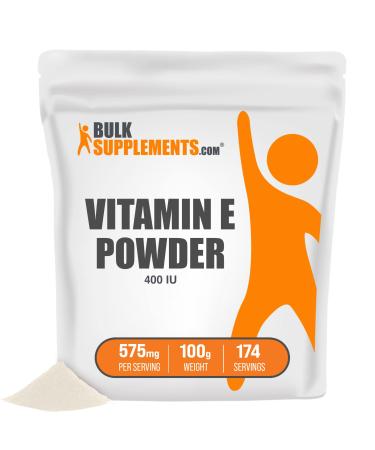 BulkSupplements.com Vitamin E Powder - Vitamin E for Skin - Vegan Vitamin E - Vitamin E for Dogs - Natural Vitamin E - Vitamin E for Hair - Vitamin Powder (100 Grams - 3.5 oz) 3.5 Ounce (Pack of 1)