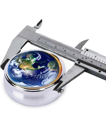 Cosmic Earthround Pill Box - 3 Compartment Portable Travel Pill Organizer for Easy International Shipping - Buy Online on GoSupps.com