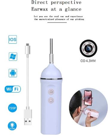 Visual Ear Spoon 2 Million high-Definition Pixel Endoscope WiFi Ear Cleaning Tool Portable Light-Emitting Earwax Spoon - Buy Online on GoSupps.com