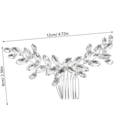DOITOOL rhinestone side comb decorative hair combs manual comb hair rhinestone clips for hair Glass Miss hair comb Hair piece bride hair comb clips European and American hairpin - Buy Online on GoSupps.com