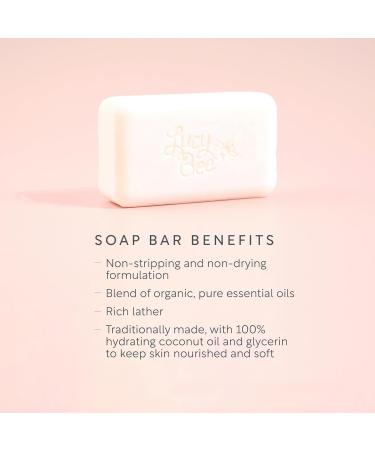 Lucy Bee Natural Soap Bar Palm Oil Free Floral Scented For Hands & Body | Rich Lather | Certified Organic Fair Trade Vegan Cruelty Free | Ethical Best Buy | 150g - Buy Online on GoSupps.com