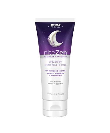 NOW Solutions niteZen Magnesium body cream with Melatonin and Lavender 4 oz (113 g)