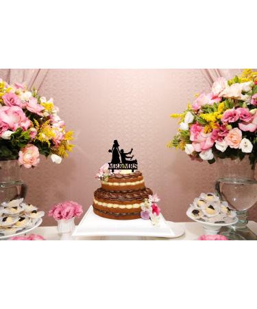 Funny Wedding Cake Topper - Bride Dragging Groom who is holding Repair Tools - Repairman Couple Cake Topper Mr&Mrs Wedding Cake Topper (Repairman Couple) - Buy Online on GoSupps.com
