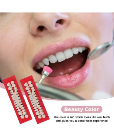 84 pcs Teaching Mold False Teeth DIY Acrylic Resin Denture Upper Lower Temporary Crowns Fake Tooth Cosplay Costume False Teeth for Halloween Makeup Party Ornament Supplies (Slightly Yellow) - Buy Online on GoSupps.com