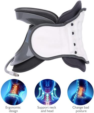 Inflatable Neck Support Device | Adjustable Cervical Traction Collar for Neck Pain Relief & Spondylosis Treatment - Buy Online on GoSupps.com