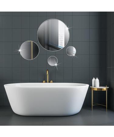 Jetec Mini Round Mirror Set for DIY Crafts - 1/2/3 Inch Adhesive Craft Mirror Tiles - Buy Online on GoSupps.com