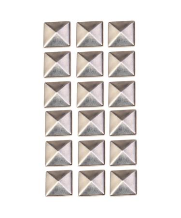 COHEALI 200 Pcs Metal Studs Pyramid Studs Flat Back Metal Spikes Rivet Studs Square Nail Self Made Hot Sheet Silverx2pcs Size 2x2pcs