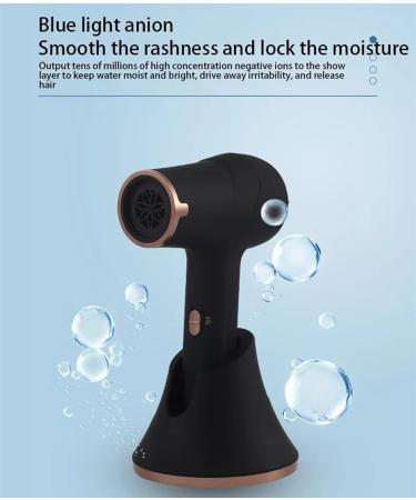 Cordless Hair Dryer Portable Travel Hair Dryer with Hot and Cold Air Handheld Rechargeable Hair Dryer for Hairdressing Oil Painting Drying - Buy Online on GoSupps.com