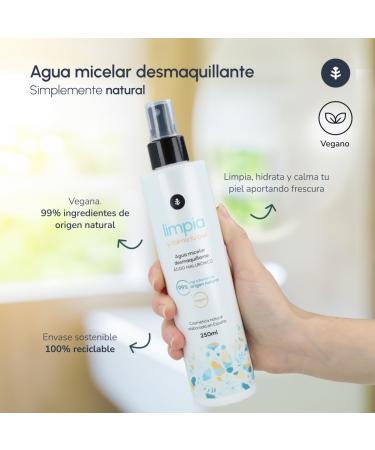  Planeta Huerto Vegetable Planet | Micellar Make-Up Remover Rosalie Hyaluronic Acid Argan Oil and Hibiscus Blossom 250 ml | Cleanser Moisturising and Calming | Natural Cosmetic 40% Ecological Ingredients - Buy Online on GoSupps.com